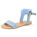 DREAM PAIRS ALEXA Women's High Ankle Cuff One-Band Adjustable Buckle Closure Summer Fashion Flat Sandals