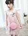 CMK Trendy Kids Girls' Round Purse with Tassel Small Handbag Princess Crossbody Fringe Bag Kids Shoulder Purse