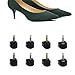Whonline 32 Pairs (8 Size) High Heel Repair Tips with Transparent Storage Box, U-Shape, Black
