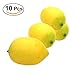 WINOMO 10pcs Artificial Fruit Lemon Yellow Fake Lemons Home Party Decoration