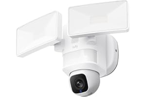 eufy Floodlight Camera E30, Security Camera Outdoor, 360° Pan and Tilt, AI Detection and Tracking, 2K Video, 2.4GHz Wi-Fi, 2,
