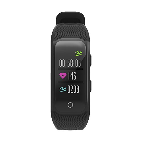 GPS Sports Watch Heart Rate Monitor Waterproof Fitness Tracker Bluetooth Smart Bracelet for iOS Android Phone Black