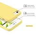 GUAGUA Compatible with iPhone SE 2022/2020 Case, iPhone 8 Case iPhone 7 Case 4.7 Inch Liquid Silicone Soft Gel Slim Microfiber Lining Cushion Texture Protective Case for iPhone SE 3rd/2nd, Yellow