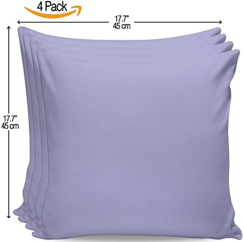 Serra Home 4-Pack Decorative Lilac, 18" x 18" Throw Pillow Covers Set Turkish New Design Linen Square Made in Turkey Patterned Cases Couch Cushion for Sofa Bedroom