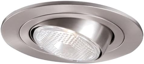 HALO Recessed 996SN 4-Inch Trim PAR20 Lamp with Satin Nickel Eyeball, Satin Nickel