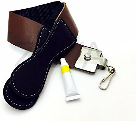 Straight Edge Razor Raw Cowhide Leather Sharpening Strop Strap &amp; Dovo Paste Made in Germany
