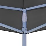 vidaXL Party Tent Roof 2x2 m Anthracite UV Weather-Resistant Oxford view 3