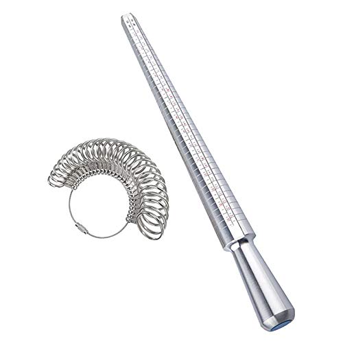 BASONGRing Mandrel Sizer Ring Size Measuring Tool Matching Finger Size Measure Rings Size for Measurement Size, Jewelry and Jewelry Making Tools