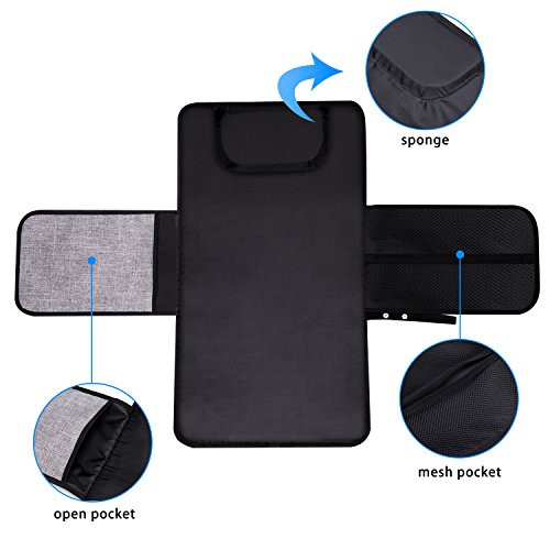Portable and Lightweight Diaper Changing Pad Travel Changing Station Kit with Pockets and Head Cushion for Baby Infants Toddlers and Newborns Diapering