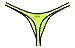 Jaxu Men's Bordered Mesh Striped Thong Underwear Yellow X-Large