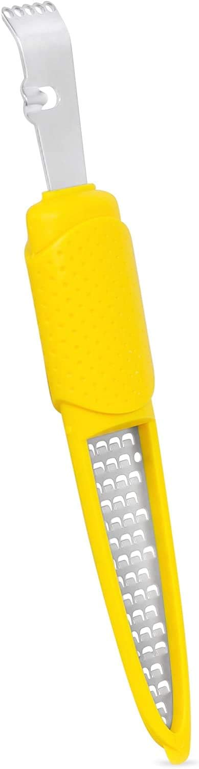 Internet’s Best Lemon Zester & Grater with Cover - Catches Lemon Lime Peel - Channel Knife Kitchen Gadget Nutmeg Garlic Citrus Cinnamon