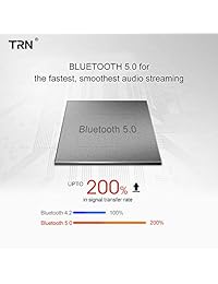 TRN BT20 Bluetooth V5.0 gancho de oreja 0.031 in 2 pin conector auriculares Bluetooth adaptador para UM3X W4R UM18 UE11 ES5 UE18 EN700 EN700PRO EM5