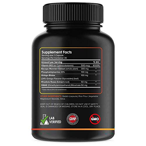 VITAL VITAMINS Brain Supplement Nootropics Booster Enhance Focus