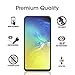 amFilm Glass Screen Protector for Galaxy S10e, Tempered Glass, Full Screen Adhesive, with Easy Installation Tray (Black)