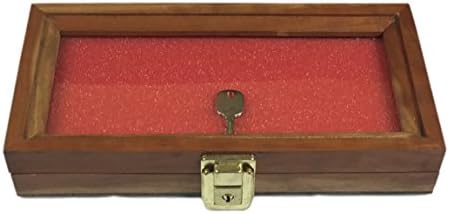 Southern Star Walnut, Oak, or Cherry Wood Display Case 5 x 10 x 2 for Arrowheads Knifes Collectibles & More (Cherry Wood)