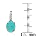 Sterling Silver Simulated Turquoise Oval Drop Leverback Earrings