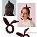 Chanaco 12 Pack Hair Scrunchies Velvet Scrunchy Hair Bobbles Elastic Hair Bands Ponytail Holder Rabbit Bunny Ear Style Hair Ties, 12 Colors