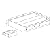South Shore Summer Breeze Kids Bookcase Bed 4-Piece Bedroom Set, Full, White Wash