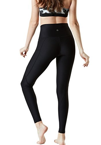 Tesla TM-FYP54-BLK_2X-Large Yoga Pants High-Waist Leggings w Side Pockets FYP54 - Thumbnail 2