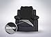 Sofa Shield Recliner Slip Cover with Patented Strap, Cushion Protector, US Designed Reversible Stain and Dog Tear Resistant Slipcover, 28 inch Seat, Washable Covers for Dogs Pets, Black Gray