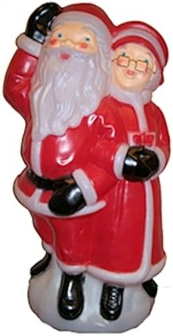 Mr. and Mrs. Claus Christmas Blowmold Lighted Holiday Decoration