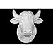 Urban Trends Collection Ceramic Cow Head Wall Decor Matte Finish White