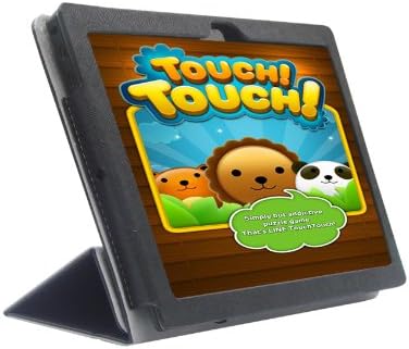 iShoppingdeals - for Kobo Arc 10 HD K110 Tablet PU Leather Folio Smart Cover Case, Black