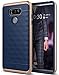 LG G6 Case, Caseology [Parallax Series] Slim Dual Layer Protective Textured Geometric Cover Corner Cushion Design for LG G6 (2017) - Navy Blue