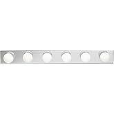 Kichler 36" Linear Bathroom Light Fixture, 6-Light Vanity for Bathroom in Chrome, 626CH, (36" W x 4.25" H x 2" D)
