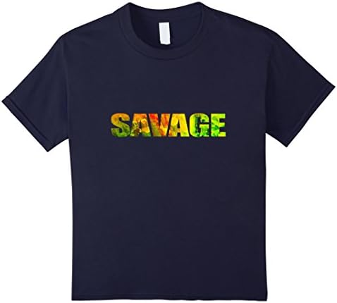 unisex-child Savage T Shirt - Cool Shirt Design 8 Navy