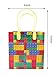 Tiny Mills Building Blocks Brick Party Favor Bags Treat Bags with Handles Birthday Party Goody Bags Candy Bags Pack of 12
