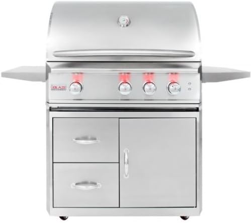 Blaze Pro 34" Gas Grill and Cart Package w/Rear Infrared Burner - LP