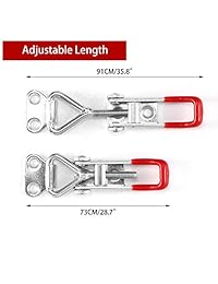 Paquete de 4 cerraduras de palanca de cambios para puerta de armario de metal, ajustable, con cerradura de palanca