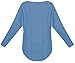 UGET Women's Sweater Casual Oversized Baggy Off-Shoulder Shirts Batwing Sleeve Pullover Shirts Tops L Multicolor Blue