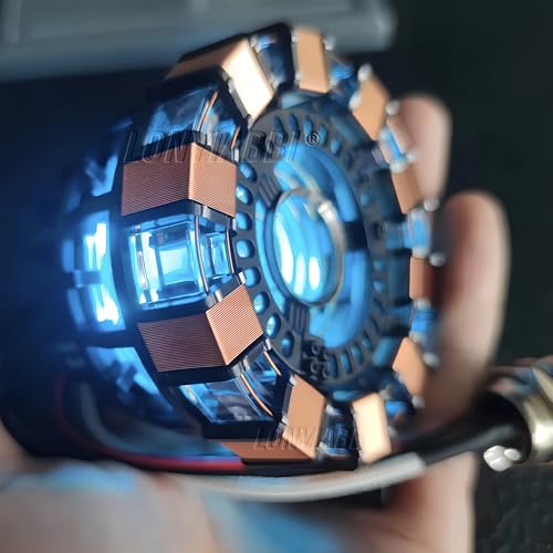 Lonyiabbi Reactor ARC MK1 a Escala 1:1, Luz LED USB con Sensor de Vibración, Sin Montaje, Incluye Vitrina