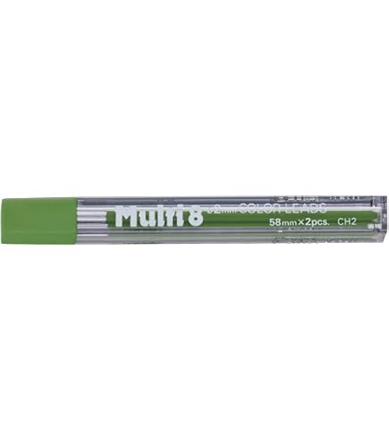 Pentel Multi 8 Ricarica Mine 2 Mm, Colore Arancione (CH2 F), Per Matita A 8 Colori, Confezione Da 2 Tubi - 2