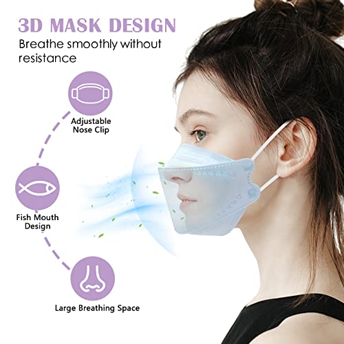 HNEE 50 Pack Adult KF94 Masks, Individually Packaged 4 Layers KF94 Mask