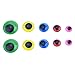 Outus 200 Pieces Wiggle Googly Eyes Self-adhesive 7 mm/ 8 mm/ 10 mm/ 12 mm/ 15 mm, Assorted Colors