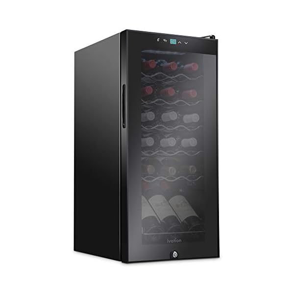 Ivation-18-Bottle-Compressor-Wine-Cooler-Refrigerator-wLock-Large-Freestanding-Wine-Cellar-For-Red-White-Champagne-or-Sparkling-Wine-41f-64f-Digital-Temperature-Control-Fridge-Glass-Door-Black