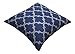 TreeWool, (Pack of 2) Trellis Accent Throw Pillow Covers in Cotton Canvas (18 x 18 Inches; Navy & Grey)