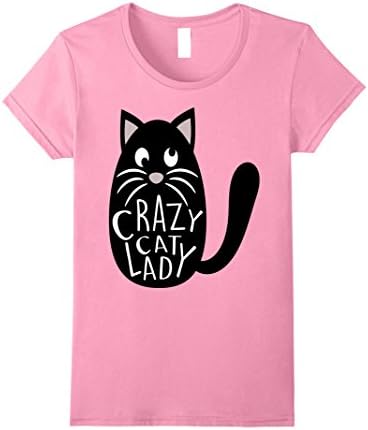 Womens Crazy Cat Lady Shirt Cute Pet Mom Mothers Day Kitten Funny Medium Pink