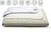 Anatural Latex Pillow, 100% Natural Latex Pillow Breathable Organic Foam Double Zipper Removable Bamboo Cover, Relieve Neck Shoulder Pain, Medium Firm Pillow for Side Back Sleeper (Standard Bread)