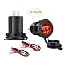 YONHAN Cigarette Lighter Socket 12V Power Outlet Receptacle with Red LED for Car Marine Motorcycle Scooter RV and More, 2-Pack