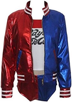Leiydzkj Suicide Squad Harley Quinn Costume Outfit Kids Set, Party Xmas Cosplay Costume Playset ((US Size) L (6) 6-7 Years)