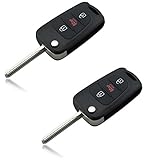 NEVERLAND 3 Buttons Remote Flip Entry Key Fob Case Shell w/ Uncut Blank Blade for KIA Soul-1 pair