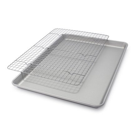Click Here to See More Images Sur La Table Classic Half Sheet & Grid Set , Silver