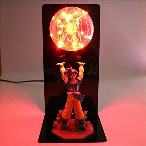 TRUCBE Dragon Ball Z Action Figures Goku Son Figurine Collectible DIY Anime Model Baby Dolls LED Lamp for Children Kids Christmas Toys