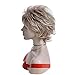 FENCCA Short Curly Wigs for White Women Blonde Bob Hair Wigs Natural Looking Heat Resistant Synthetic Fashion Wig with Wig Cap ( Light Blonde Mixed Red Brown) FC024