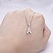 FANZE Women's 925 Sterling Silver Cubic Zirconia Initial Alphabet A-Z 26 Letters Pendant Necklace