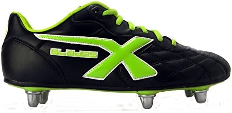 X Blades Legend 6 Stud SG Rugby Boots - Junior - Black/Green - UK 3